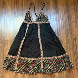 Xhilaration Black Floral Midi Dress